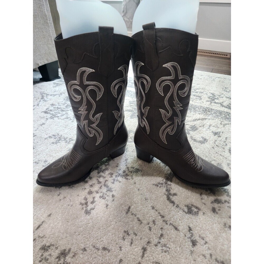 Canyon Trails Women's Western Rodeo Cowboy Boots Brown size 8M - Picture 2 of 8
